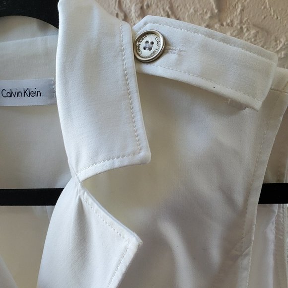 Calvin Klein Trench Dress in White - Picture 2 of 7